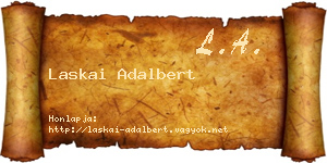 Laskai Adalbert névjegykártya